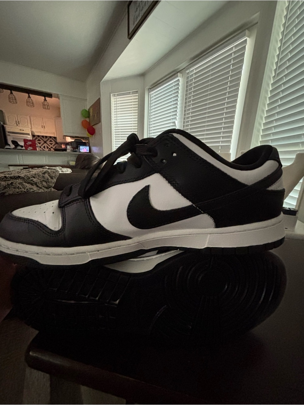 Nike Black and White Low-Top Swoosh Sneakers